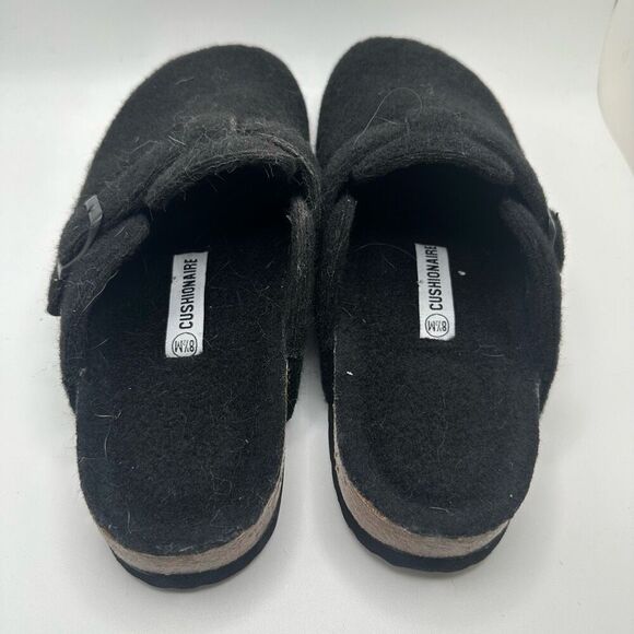 CUSHIONAIRE Women's Cork Footbed Clog with Faux Fur Lining 8.5 BLACK WOOL RETURN - Picture 4 of 7